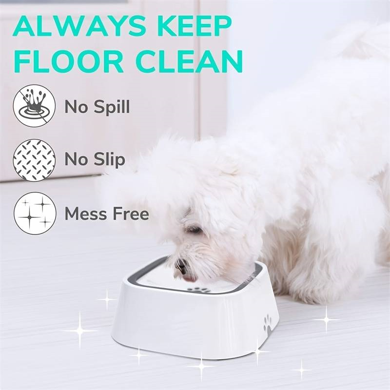 Pawstruck Anti-Spill Pet Bowl features