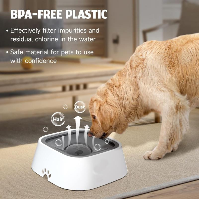 Pawstruck Anti-Spill Pet Bowl features